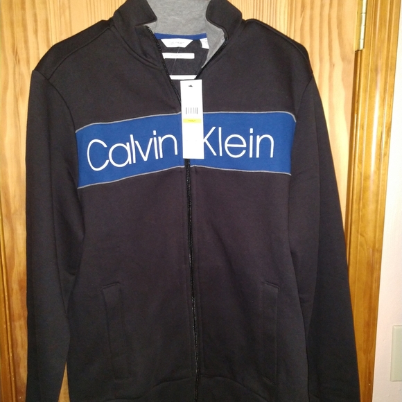 Calvin Klein Jackets \u0026 Coats | Calvin Klein Soft Fleece Jacket Brand New Adult M | Color: Black/Blue | Size: M | Bship158's Closet